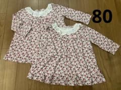 組曲 80cm 女の子 双子 チュニック ロンT お揃い 2枚のサムネイル