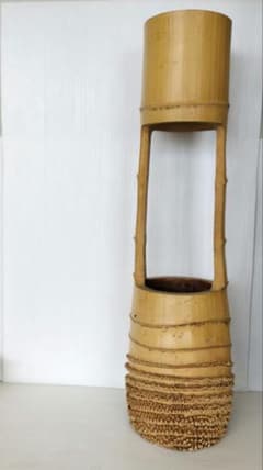 【お値下げ！】花器　嵯峨御流　根付二重筒 最終お値下げ！】花器 嵯峨御流 根付二重筒 - メルカリ