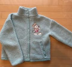 美品 ミッキー 水色フリースジャケット フロリダディズニー購入（M 