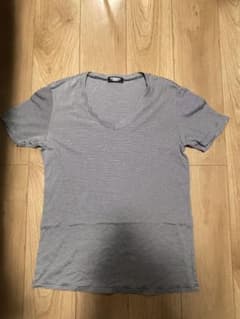 TORNADO MART メンズ Vネック Tシャツ ボーダー柄のサムネイル
