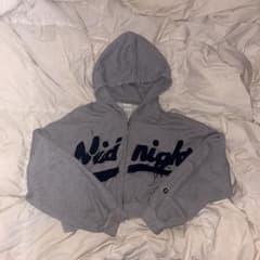 Midnight moveフード付きパーカー グレー - メルカリ