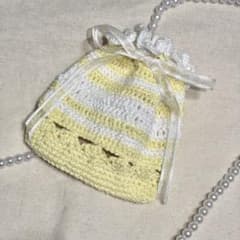 ハンドメイド　黄色の小物入れのサムネイル