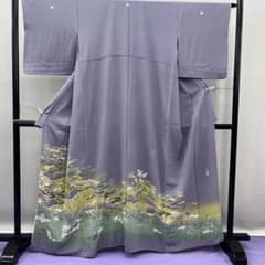 8165 灰紫 色留袖 着物 正絹 結婚式 フォーマル 茶屋辻 蔦 三つ紋 