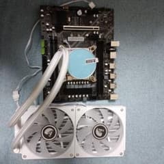 X99マザーボード CPU 水冷CPUクーラー付き ジャンク - メルカリ
