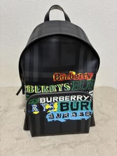 BURBERRY メガチェック グラフティ リュック バックパック 黒 - メルカリ