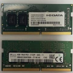 DDR4-2133 4GB ノートPC用メモリ 2枚セット - メルカリ