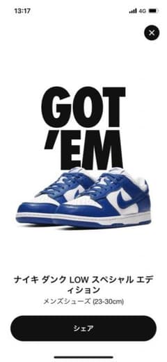 NIKE DUNK LOW varsity royal SP 26cmのサムネイル