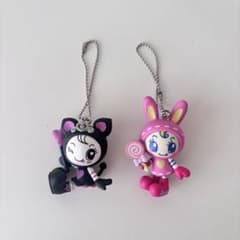 メゾピアノ　フィギュアキーホルダー ベリエちゃんピンク、黒の2点セットのサムネイル
