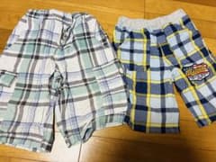 チェック柄ハーフパンツ2点セットのサムネイル