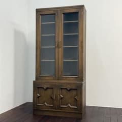 H21K84d 神戸洋家具 永田良介商店 書斎棚 キャビネット 食器棚 本棚