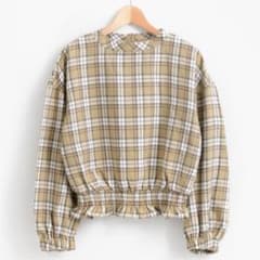 MAJESTIC LEGON バックボタンチェックブラウスのサムネイル