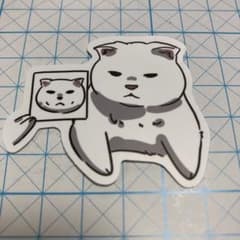625 선택할 수 있는 2장 세트 300엔 흰 고양이 방수 스티커