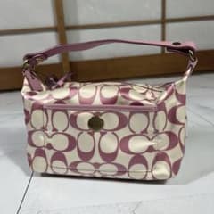 COACH コーチ シグネクチャー アクセサリーポーチ ピンク ショルダー