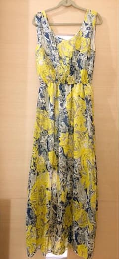 土日限定価格✧ペイズリー柄♡マキシシフォンワンピースのサムネイル