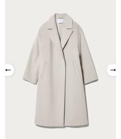 UNITED ARROWS ロングコート ウール テーラード 34 オフホワイト 