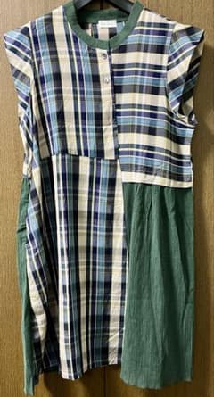 always オルウェイズHonfleur チェック柄ノースリーブ チュニックFのサムネイル