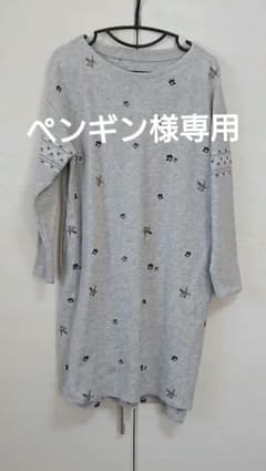 ワンピース 膝丈 スエット トレーナー素材のサムネイル