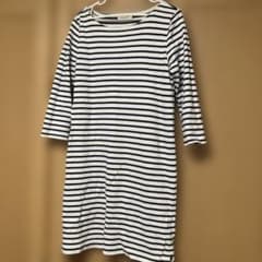 BEAUTY&YOUTH ボーダーワンピース 七分袖