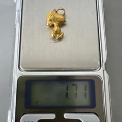 K24 純金 チャーム ペンダントトップ スヌーピー約1.71g - メルカリ