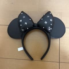 スタッズ付き黒ミッキー耳カチューシャのサムネイル