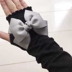 アームカバー　ハンドメイド　グレーリボンのサムネイル