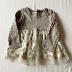 子供服 女の子 トップス　バースデイ　チュール　花柄　おしゃれ　韓国服　淡色のサムネイル