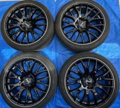 レイズ　ホムラ18インチ2x9plus PCD100-8J➕35 タイヤセットのサムネイル