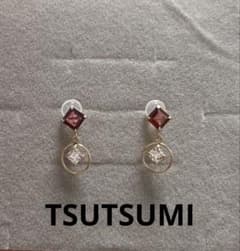 ツツミ k10YGアルマンダインガーネットピアス - メルカリ