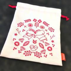 Crayon Shin-chan drawstring pouch, embroidered design, brand new, never used.
