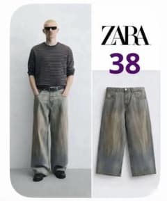 ZARA ヴィンテージウォッシュ バギーフィットジーンズ　38 ZARA ヴィンテージウォッシュバギーフィットジーンズ 38 - メルカリ