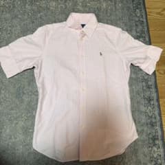 Ralph Lauren 半袖シャツ ストライプ ピンク　90sのサムネイル