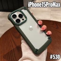 iPhone15promax カーキ 耐衝撃 クリア スマホケース ハードケースのサムネイル