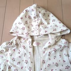 花柄 ジップアップパーカー 110cm
