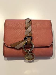 レア・5年前限定品】クロエ アルファベット 三つ折り財布 ピンク