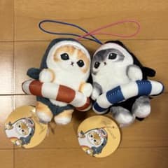 mofusand サメにゃん シャチにゃん 浮き輪 マスコット 2個セット