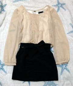 ワンピース 長袖 シフォンのサムネイル