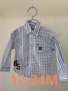 トミー TOMMY FILFIGER ベビー キッズ シャツ チェックシャツ 青のサムネイル