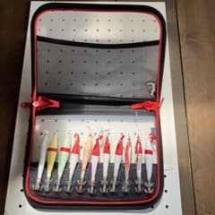 イカ釣り　イカスッテ11本中古　収納ケース付きのサムネイル