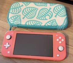 Switch right スイッチライト コーラルピンク あつもり新品ケース付きのサムネイル