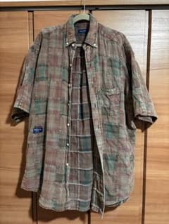 NAUTICA パッチワーク 半袖シャツ チェック柄のサムネイル
