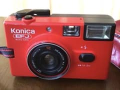 コニカ Konica EFJ コンパクトカメラ レッド - メルカリ
