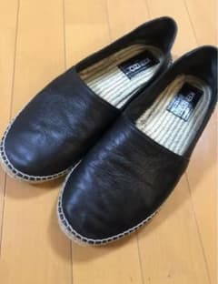 美品！KENZO/ケンゾー「虎」エスパドリーユ/本革ブラック/27センチのサムネイル