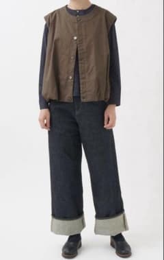 パラスパレス オーガニック コットン ソフト チノクロス クルー襟