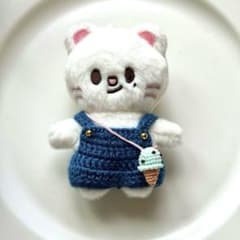 SKZOO 10cm ぬい服 サロペット＆ポシェットセット(チョコミントアイス