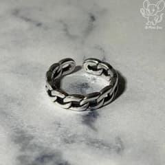 シルバー925 チェーンリンク ユニセックス オープンリング R69 - メルカリ