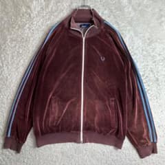 Fred Perry ベロア トラックジャケット ボルドーベルベット ジャージM