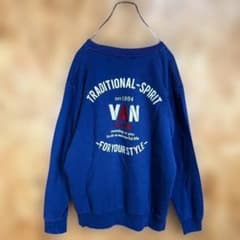 VAN CLUB トレーナー スウェット ネイビー 刺繍ロゴ 日本製ヴィンテージ