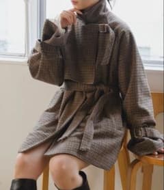 Kastane ハイネックフレアコートのサムネイル