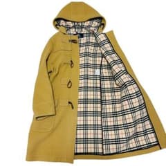 バーバリーロンドン 160 ダッフルコート キャメル ノバチェック
