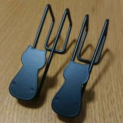 扉用  ネコさん フック  ポリ袋フック 黒 ブラック  ２個セットのサムネイル